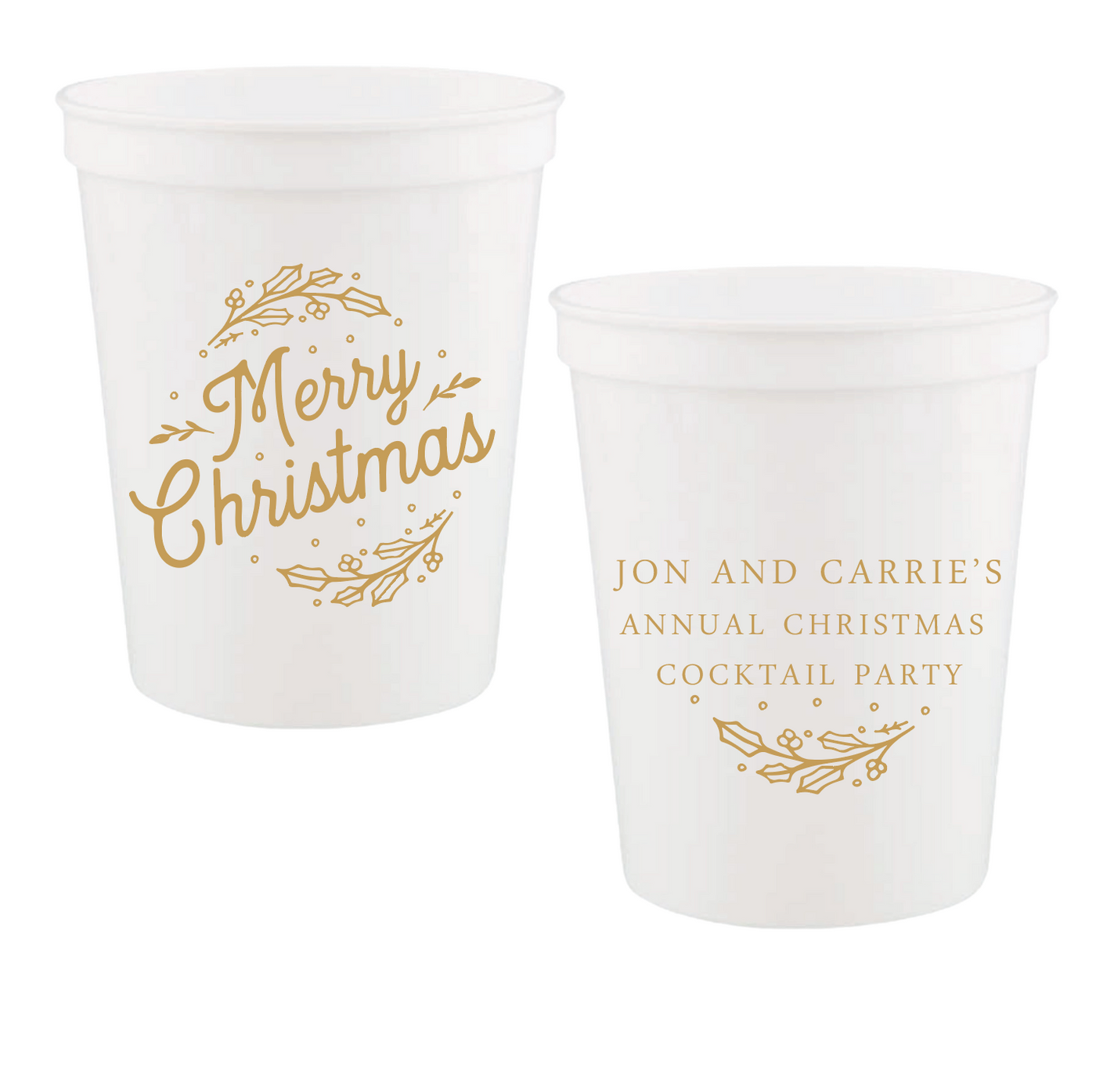 Merry Christmas Party Stadium Cups