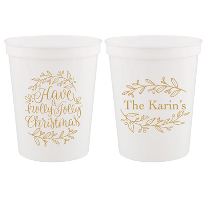 Have a Holly Jolly Christmas Stadium Cups