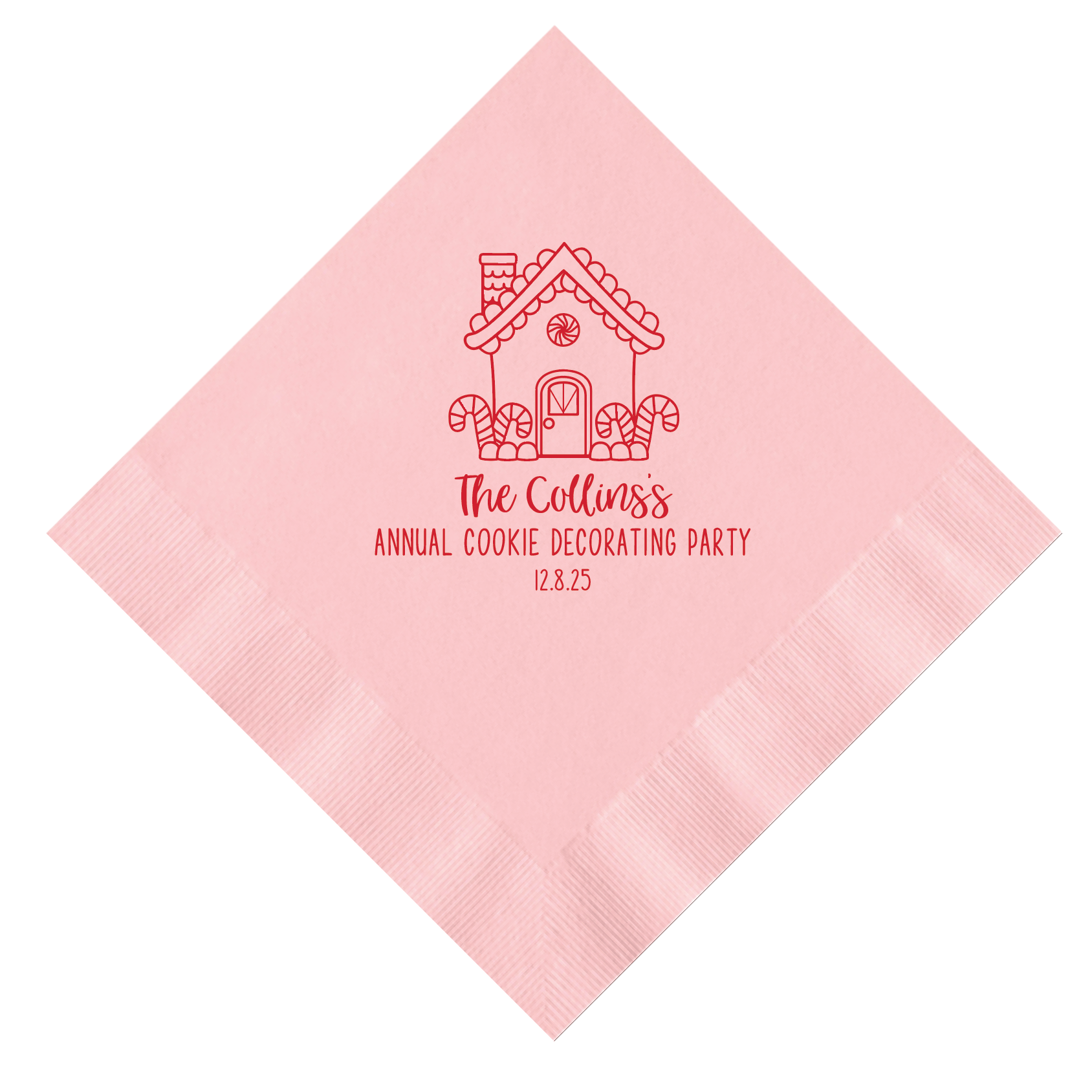 Christmas Cookie Exchange Personalized Napkins - Napkins - Foil Stamped
