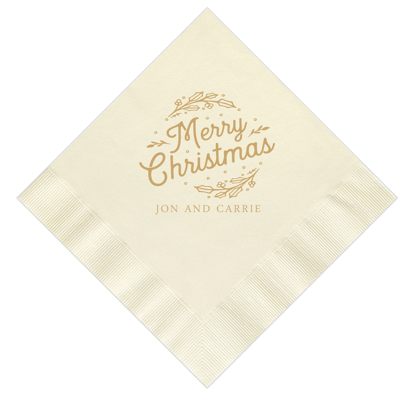 Merry Christmas Personalized Napkins