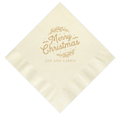 Merry Christmas Personalized Napkins