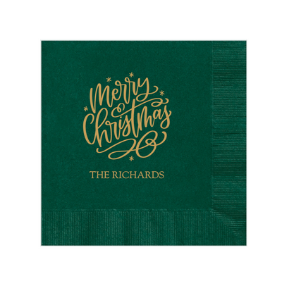 Custom Merry Christmas Napkins