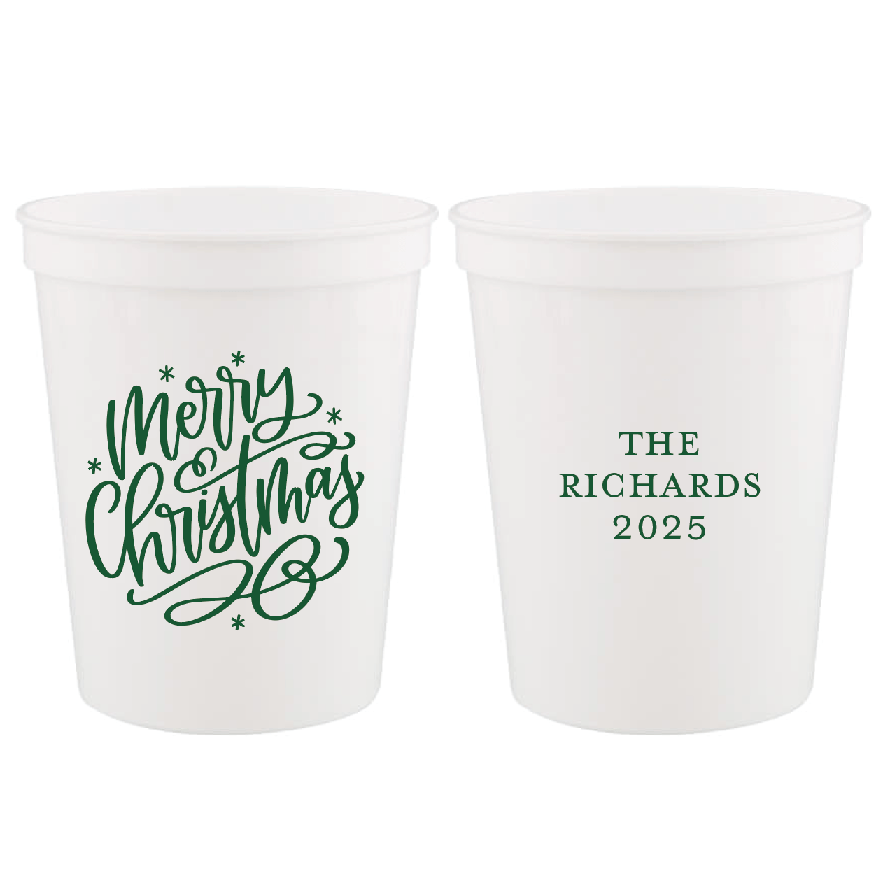Custom Merry Christmas Stadium Cups - Cup - Stadium