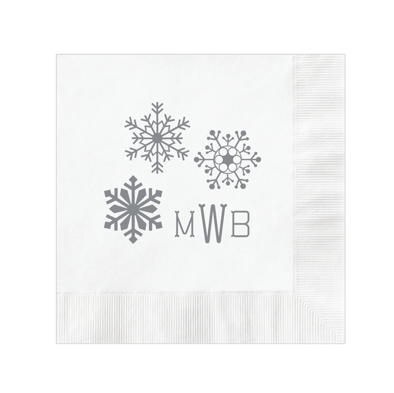 Winter Snowflakes Personalized Napkins