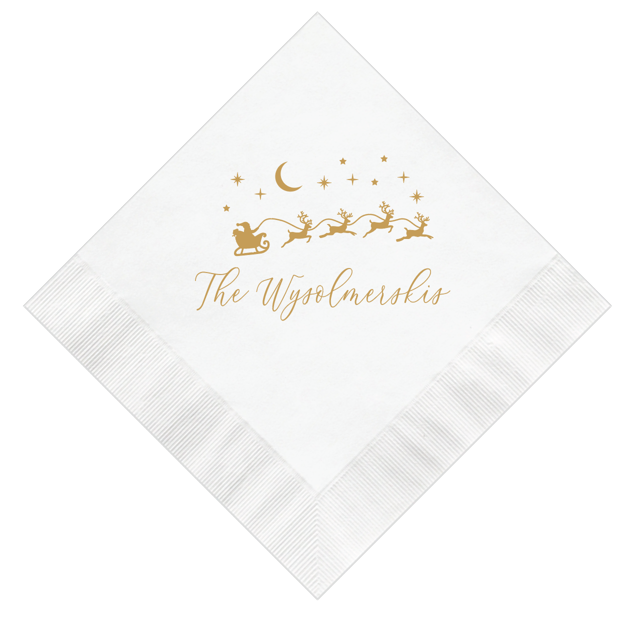 Christmas Night Sky Personalized Napkins