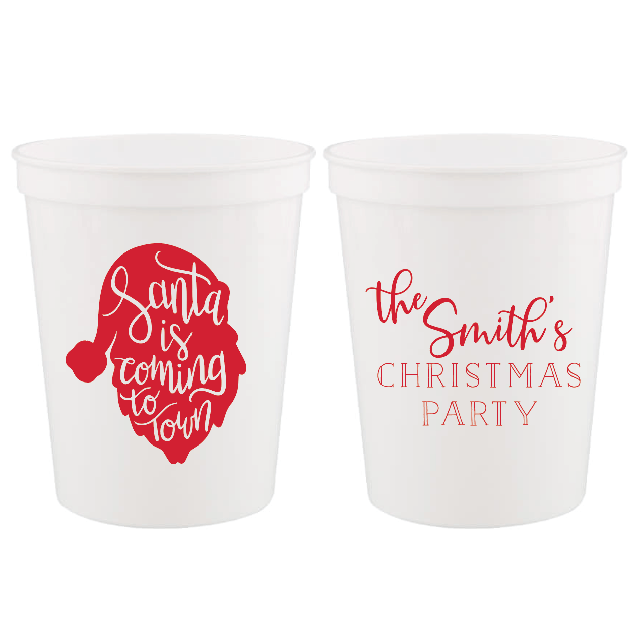 Santa Is Coming To Town Stadium Cups - Cup - Stadium