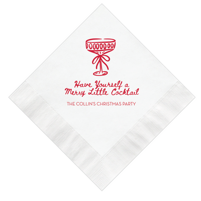 Have A Merry Little Cocktail Personalized Napkins