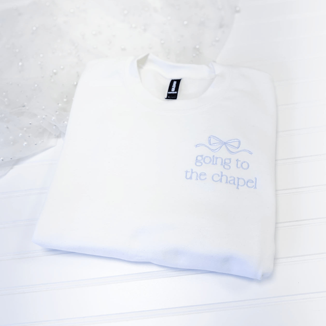 Going to the Chapel Embroidered Sweatshirt - Sweatshirt - Embroidery