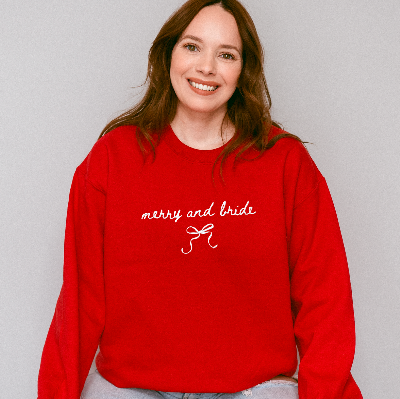 Merry and Bride Christmas Sweatshirt