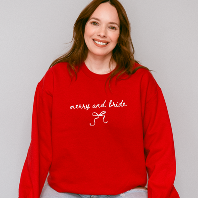 Merry and Bride Christmas Sweatshirt