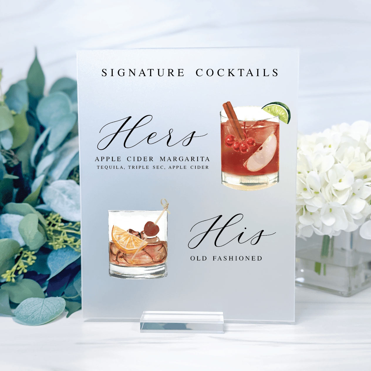 Signature Cocktail Menu - His and Hers