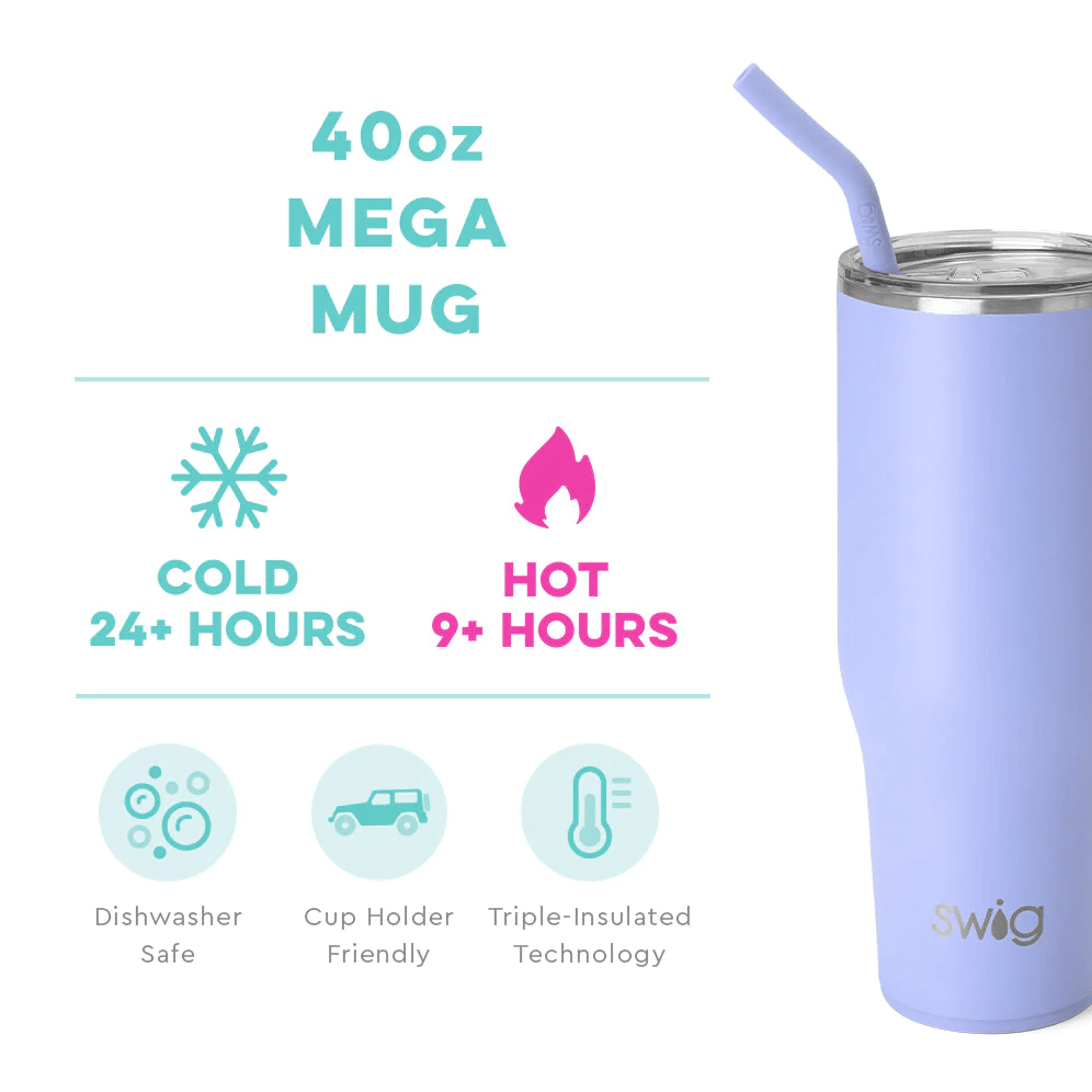 Personalized Swig Mega Mug - Hydrangea