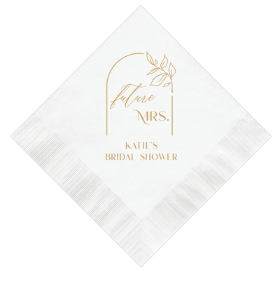 Floral Arch Future Mrs Bridal Shower Napkins