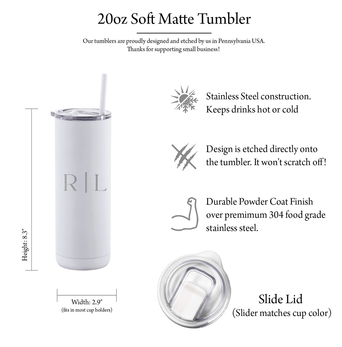 Personalized First Name Skinny Tumblers