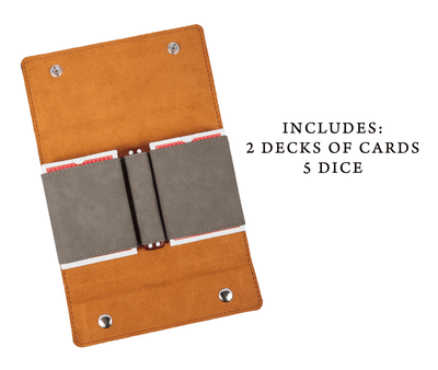 Personalized Gift Set for Him – Card & Dice Set, Can Cooler & Bottle Opener