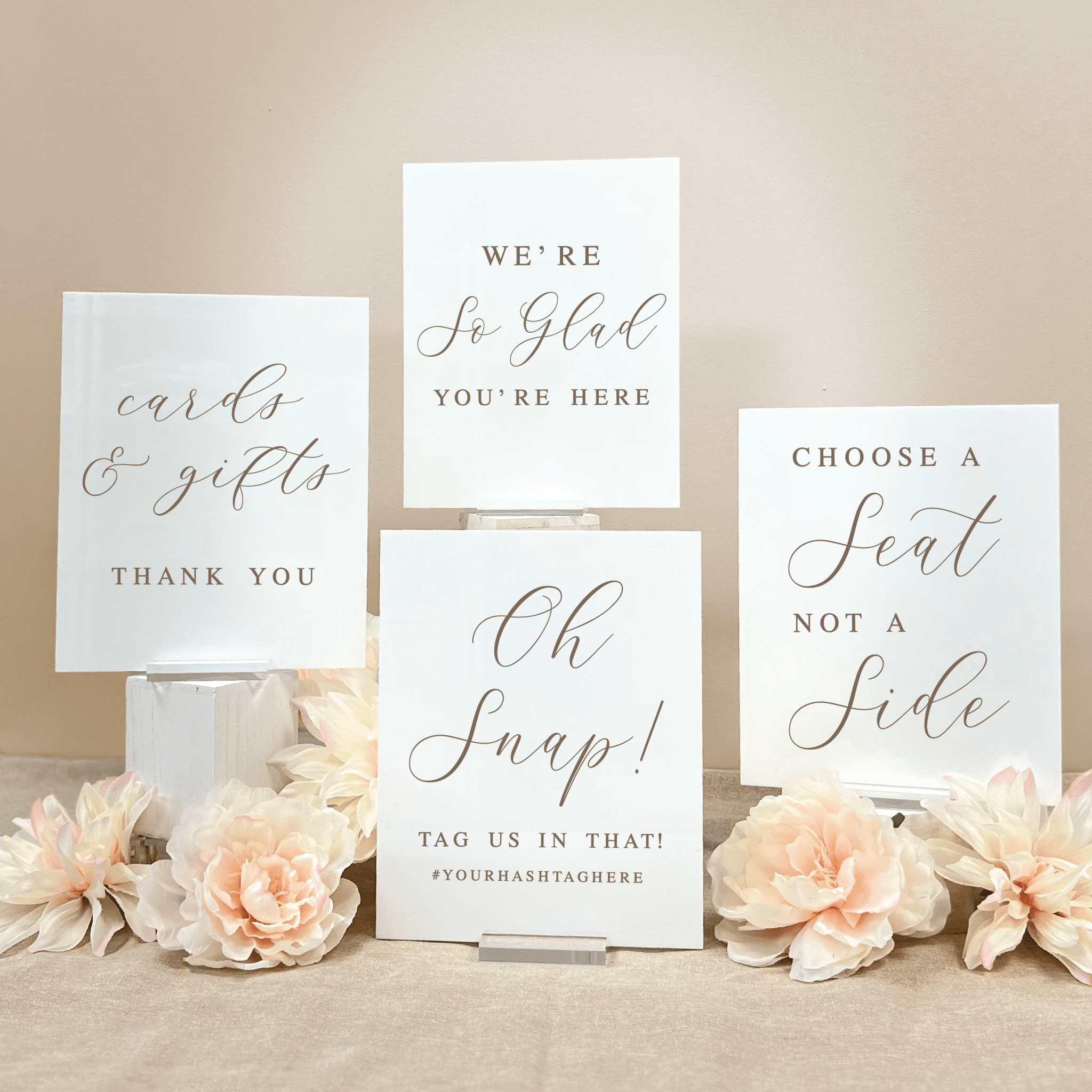 Elegant Wedding 8x10 Sign Bundle - Welcome Sign