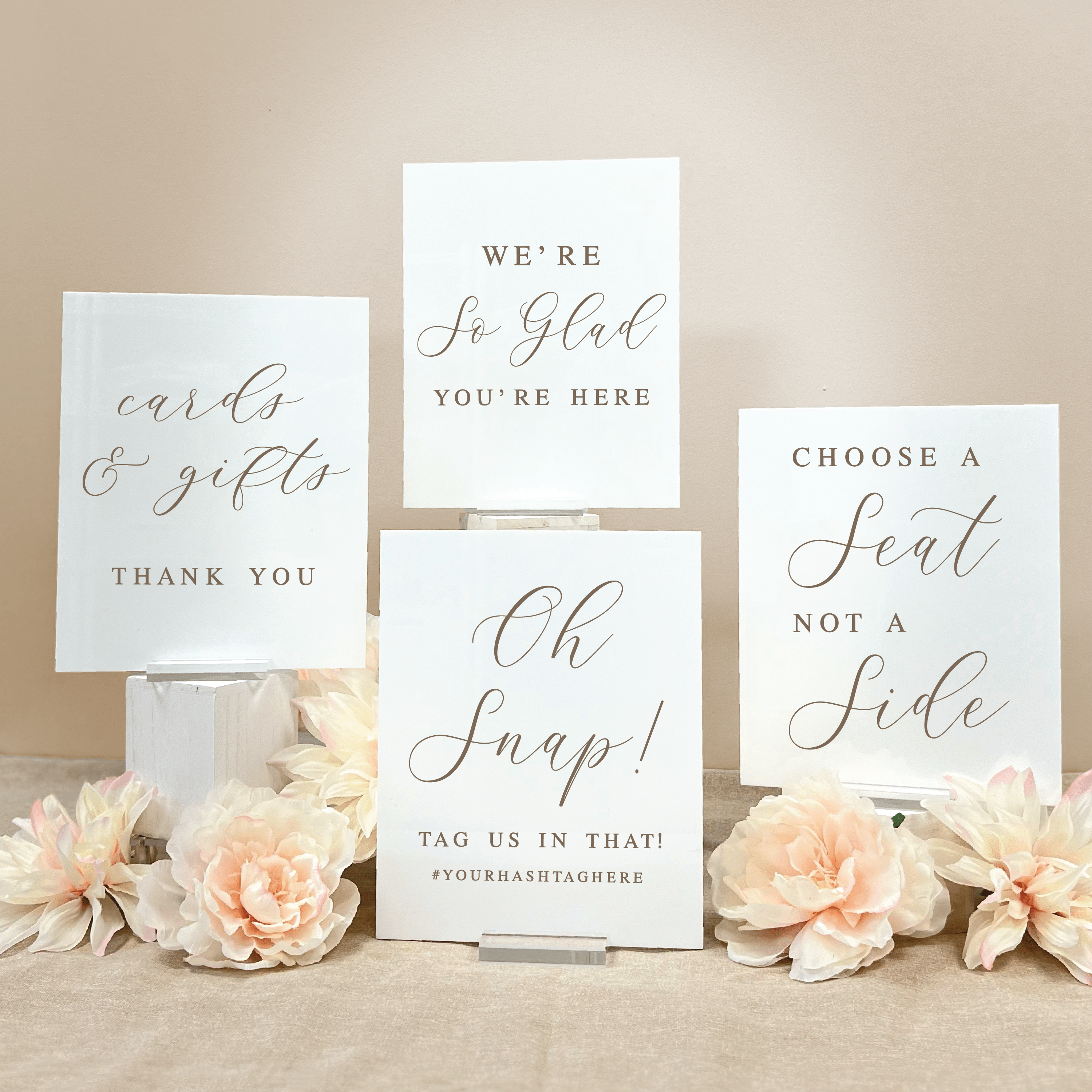 Elegant Wedding 8x10 Sign Bundle - Welcome Sign