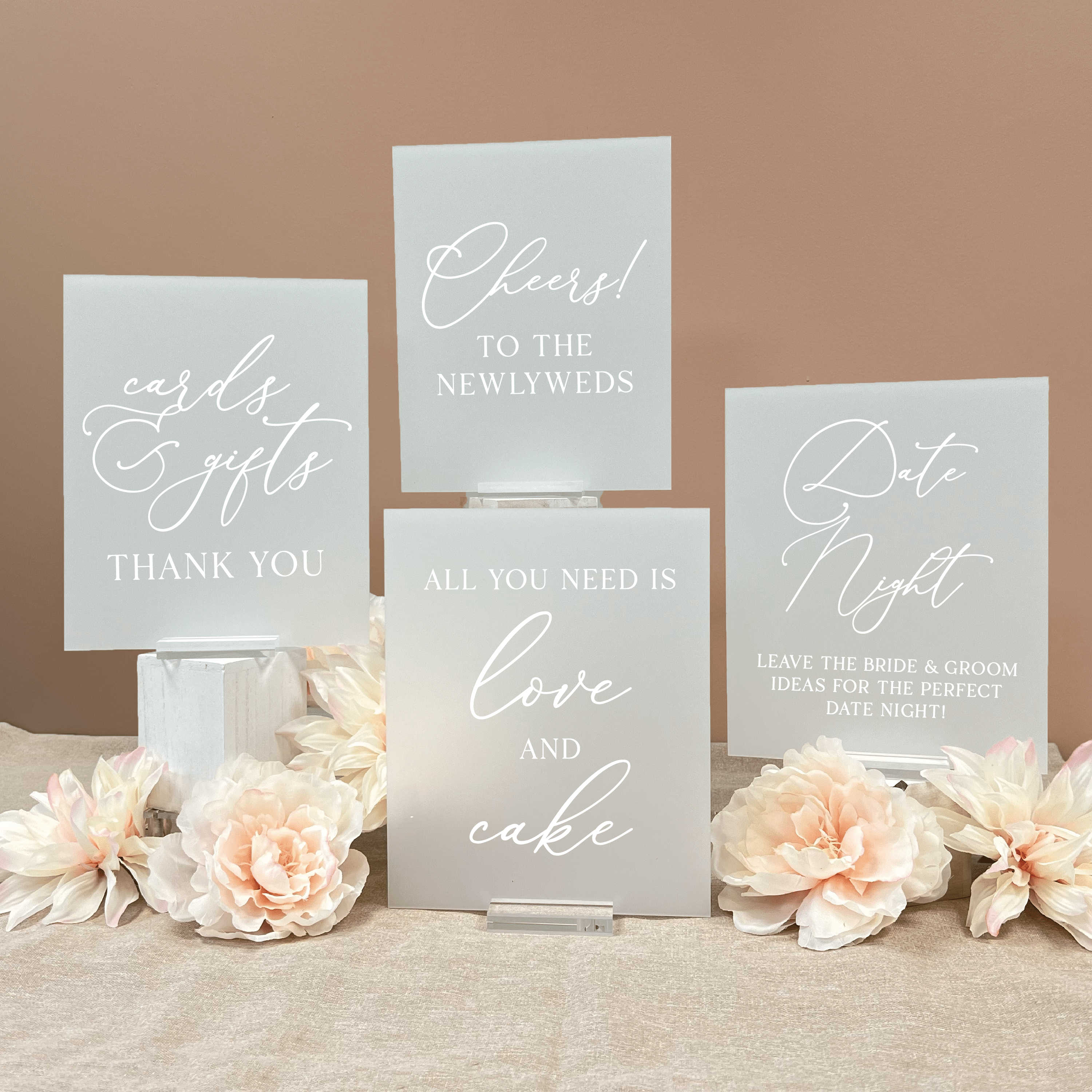 Whimsical Script Wedding 8x10 Sign Bundle - Welcome Sign