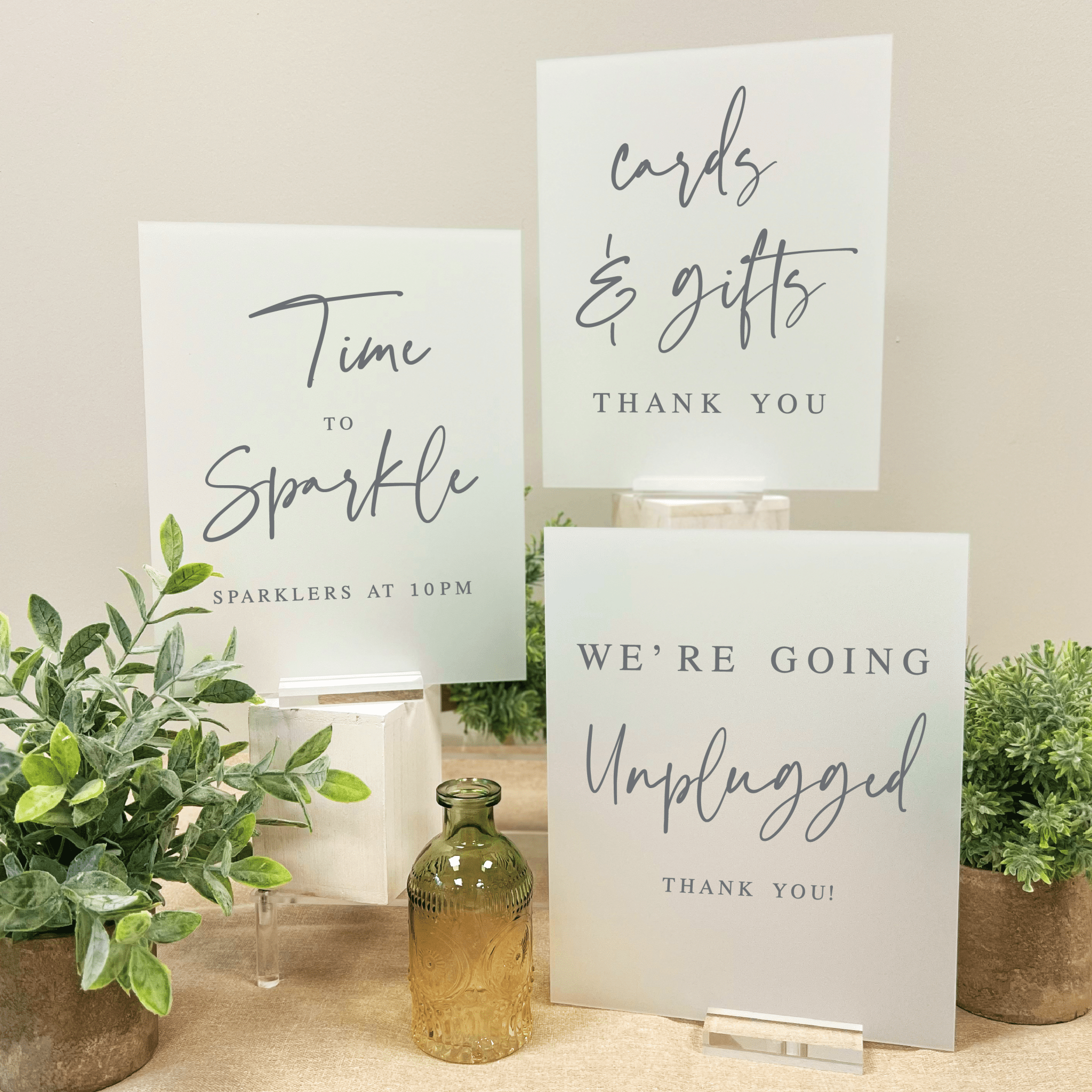 Boho Style Wedding 8x10 Sign Bundle - Welcome Sign