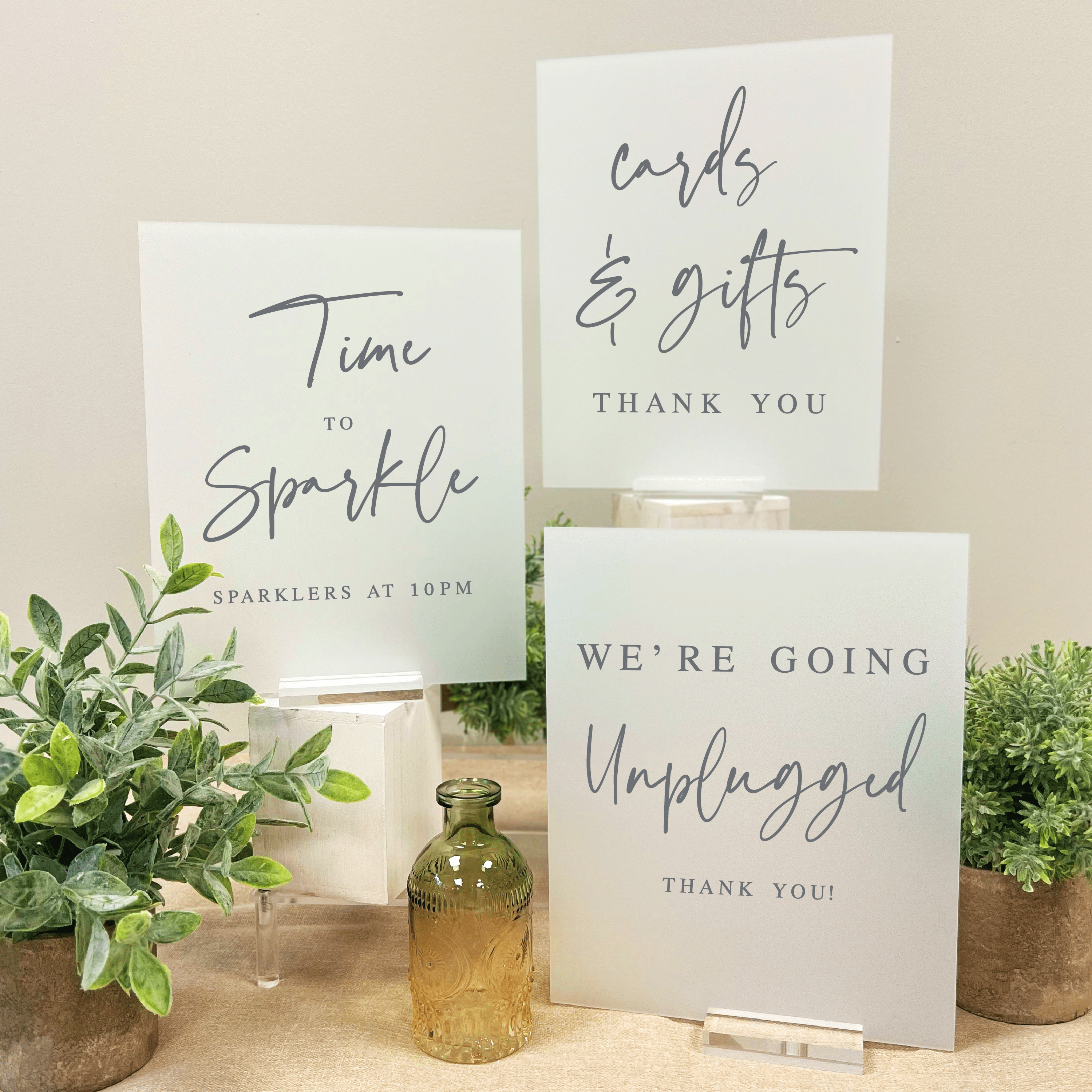 Boho Style Wedding 8x10 Sign Bundle - Welcome Sign