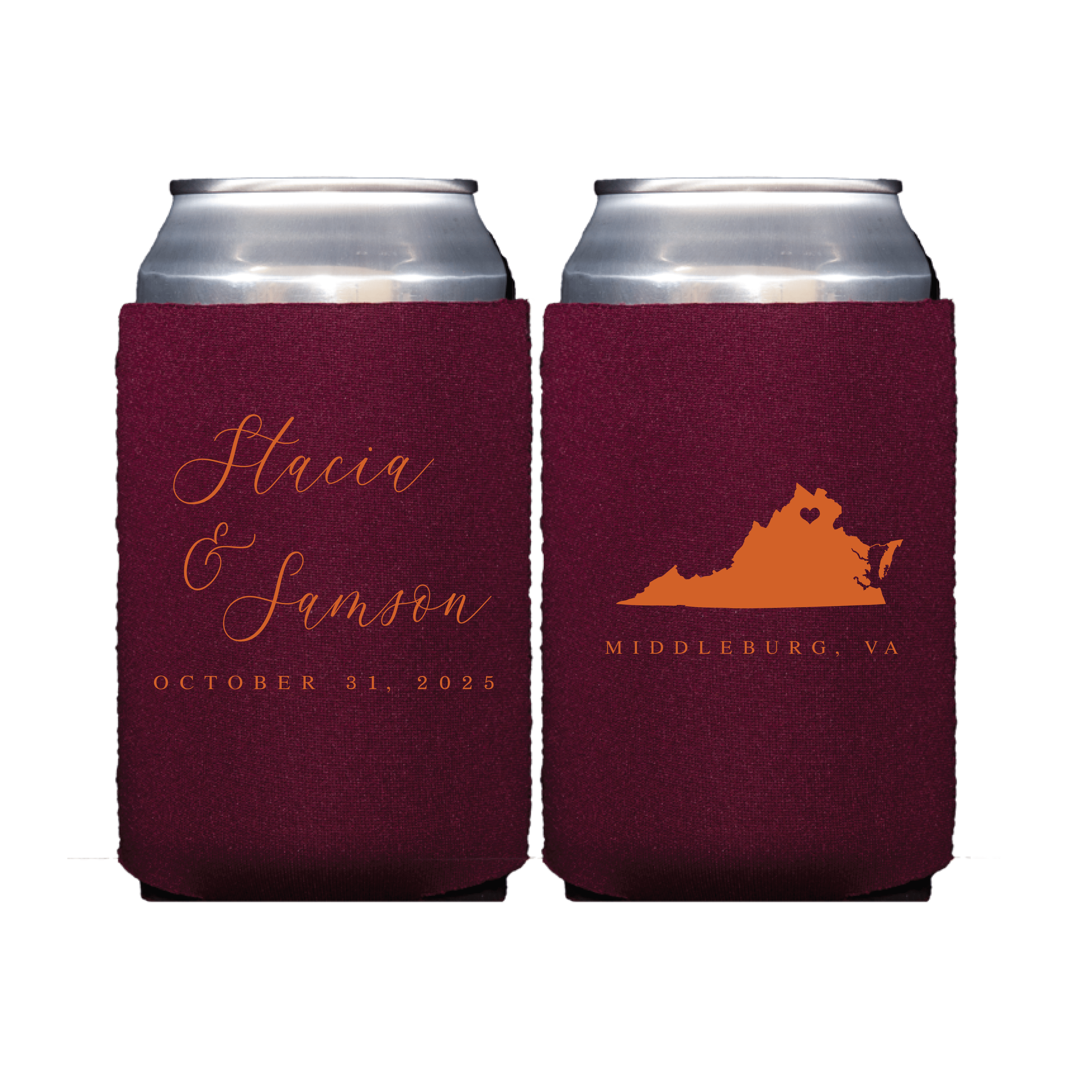 State Love Wedding Can Holder - Can Cooler