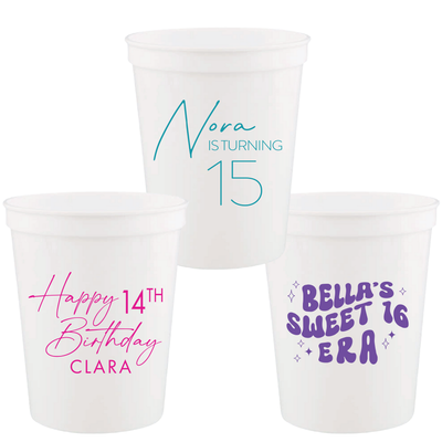 Teen Birthday Stadium Party Cups