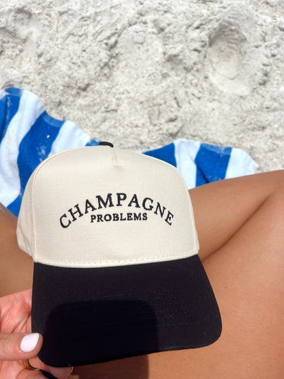 Champagne Problems - Black Vintage Trucker Hat
