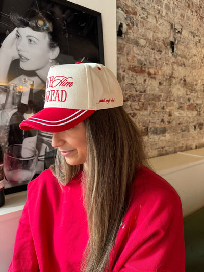 Leave Him On Read - Red Vintage Hat