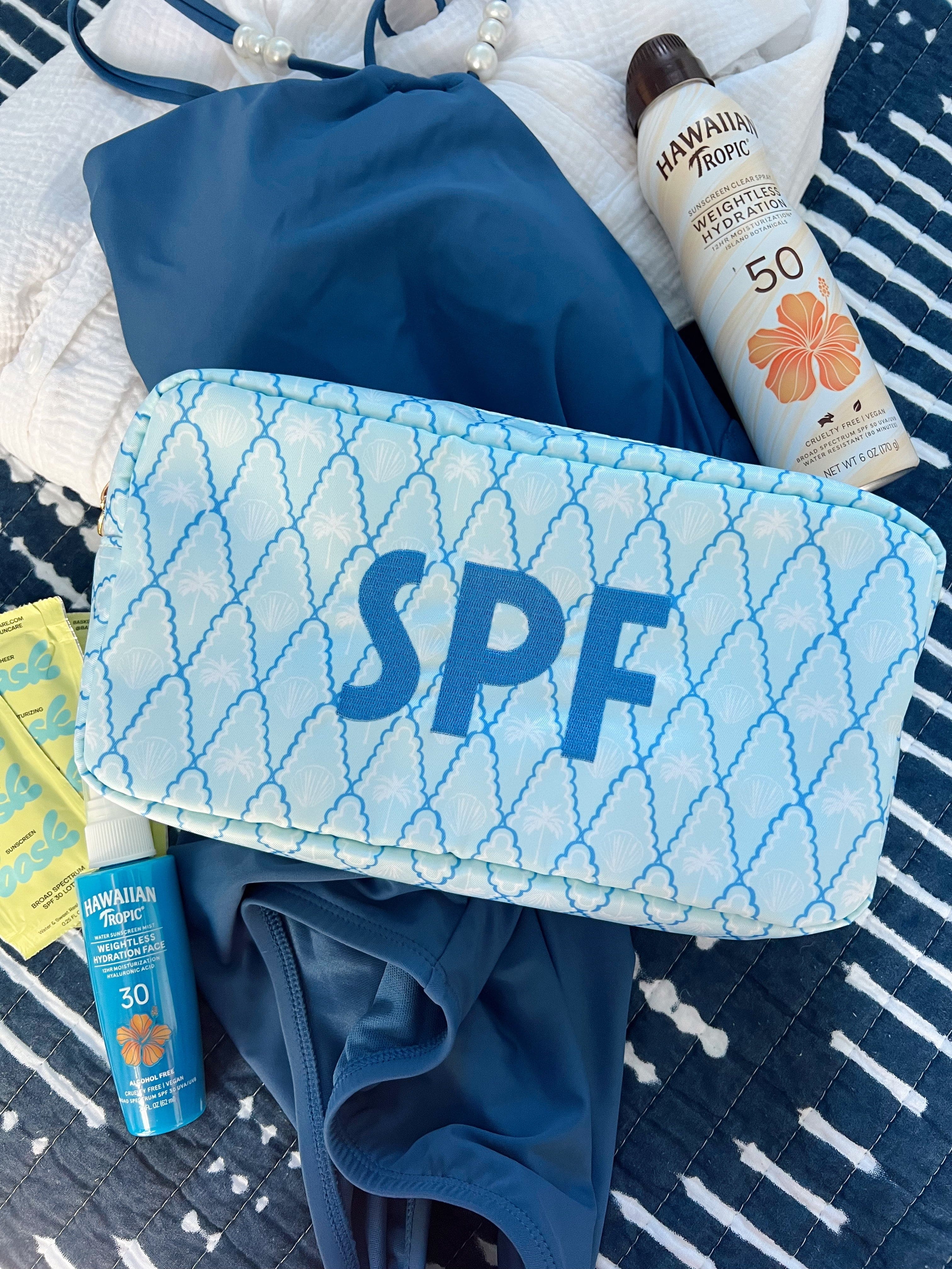 SPF - Blue Palms Large Bag
