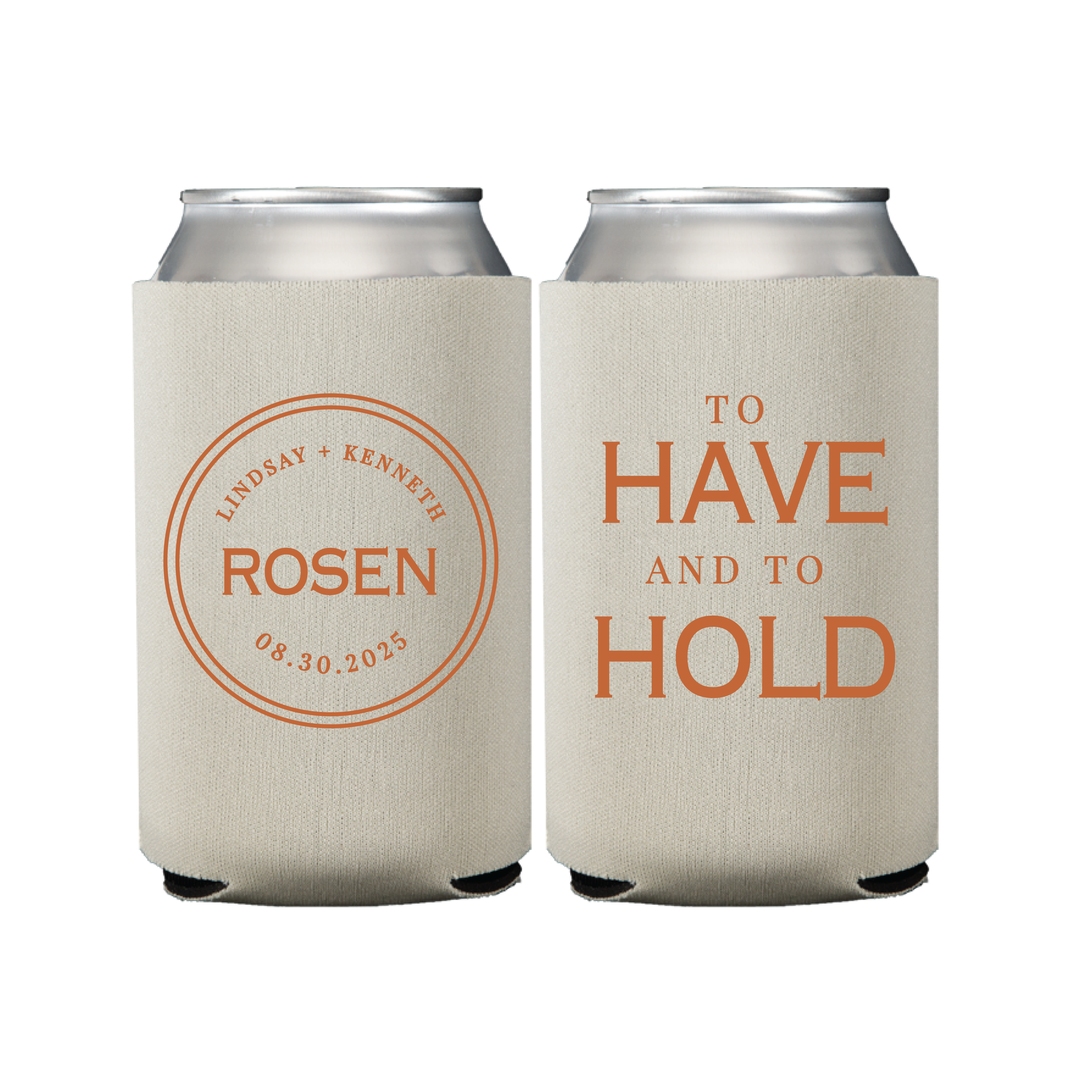 To Have and To Hold Wedding Can Cooler for Reception - Can Cooler