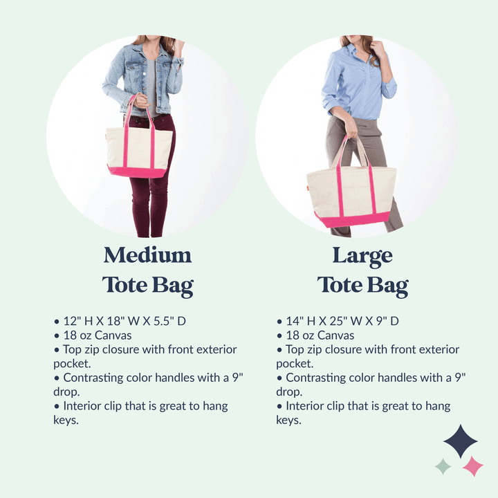 Monogrammed Tote Bag - Embroidery - Tote Bag