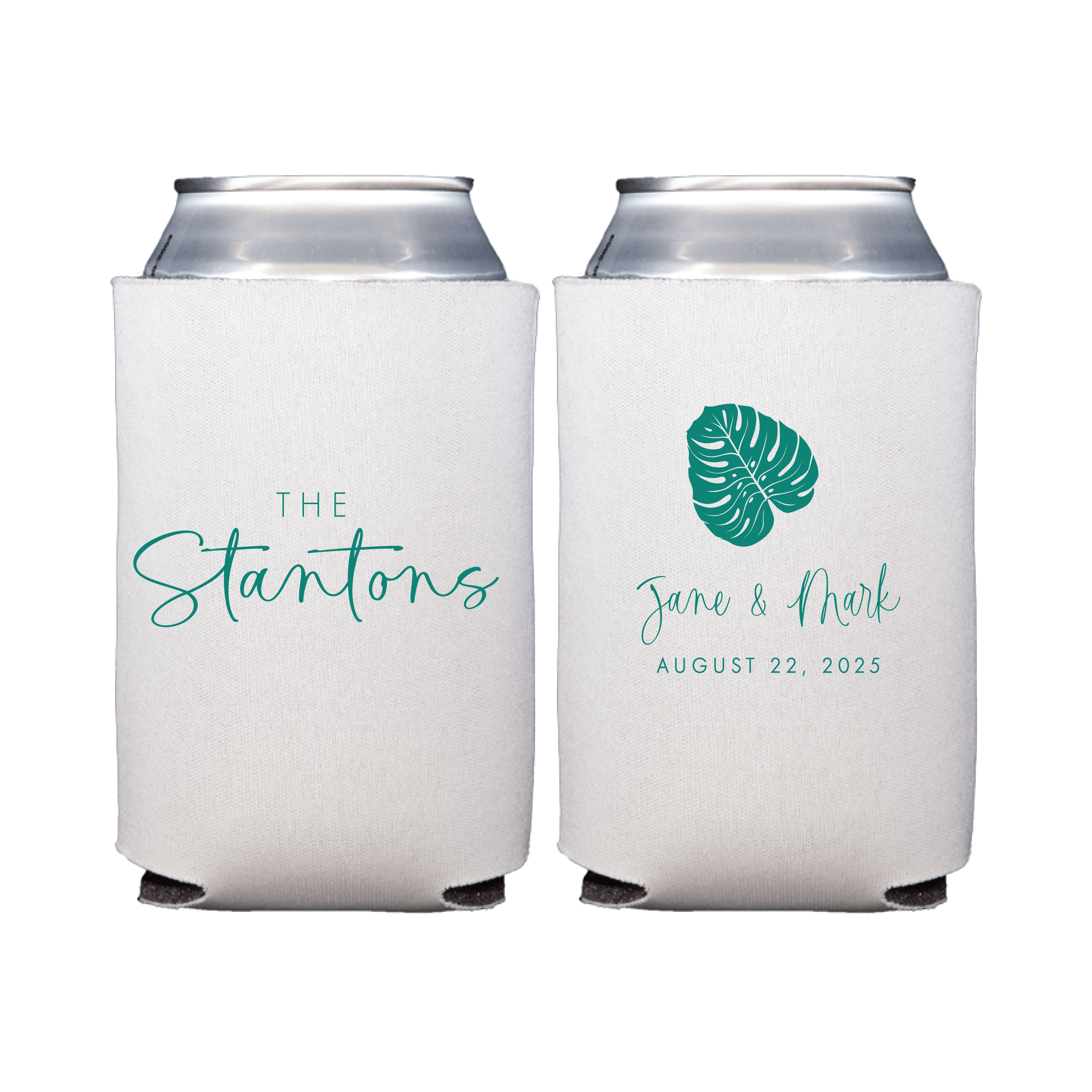 Tropical Wedding Can Holder - Can Cooler