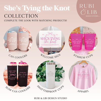 Tying The Knot Bachelorette Frosted Plastic Cups - Cup - Frosted