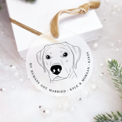 My Humans Got Married Christmas Pet Ornament