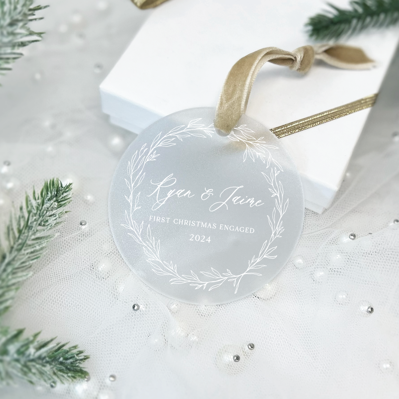 First Christmas Engaged Ornament