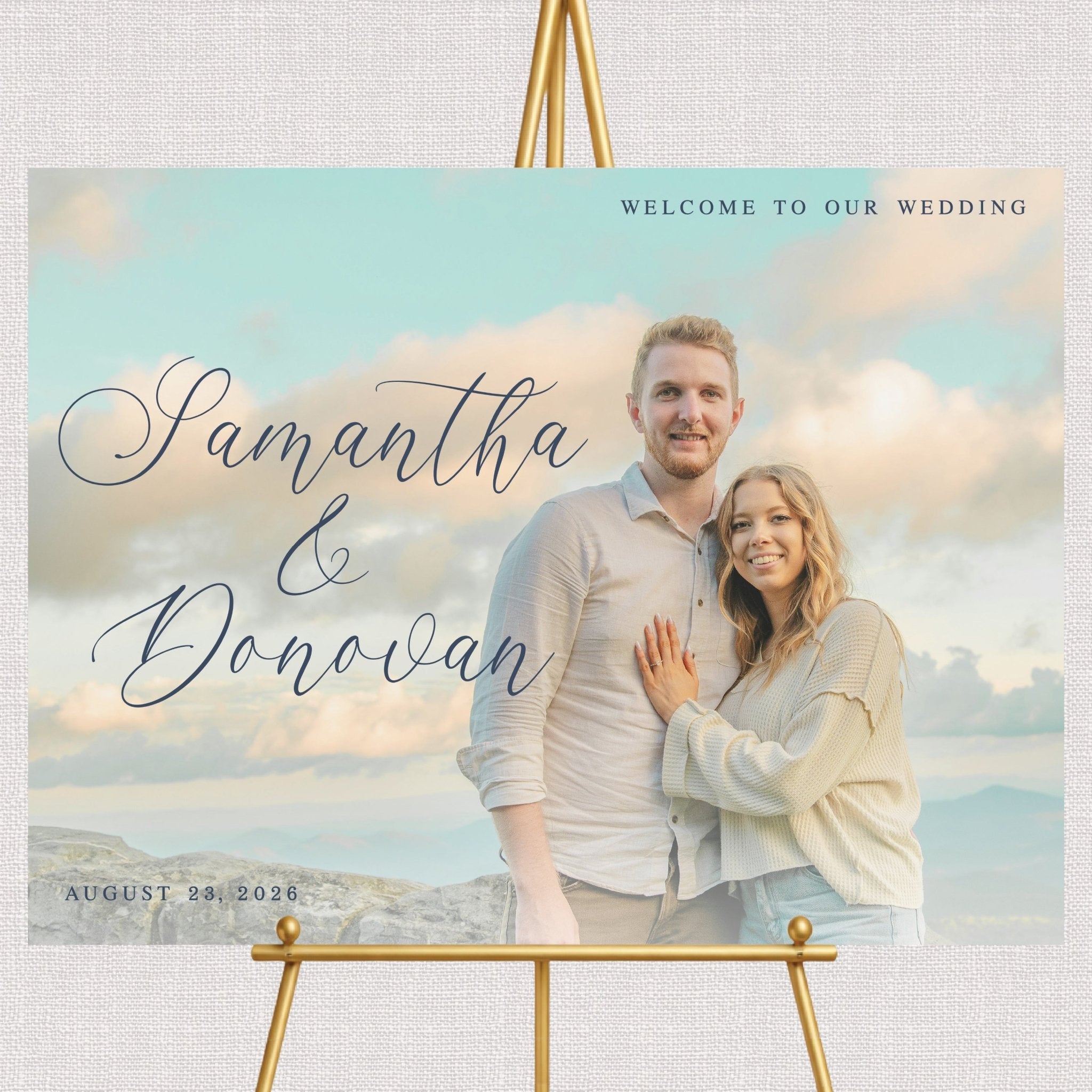 Custom Photo Wedding Welcome Sign