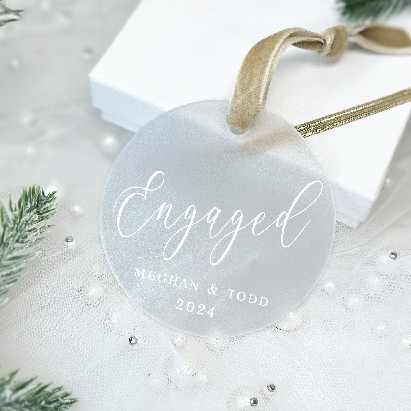 Engaged Christmas Ornament