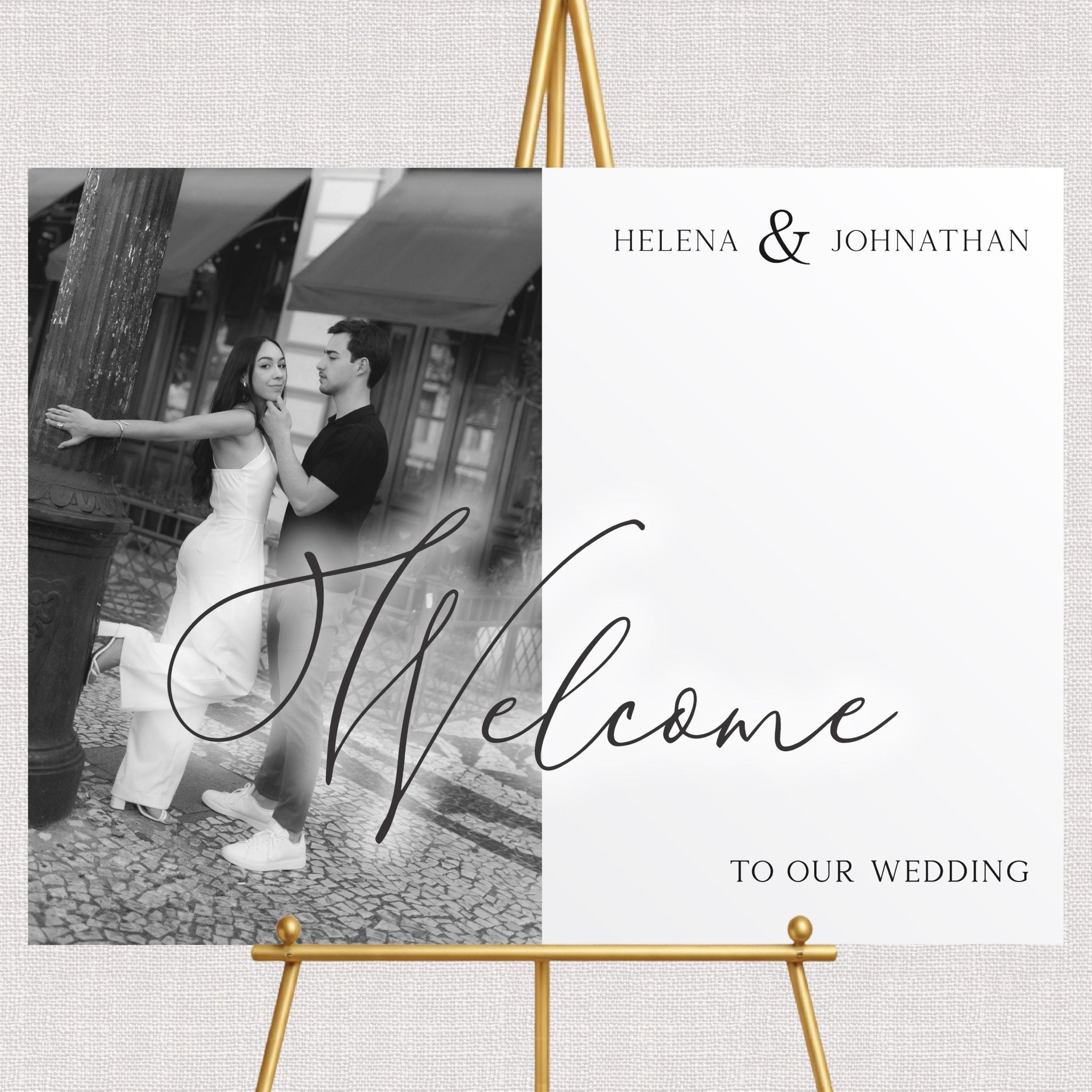 Wedding Welcome Sign with Photo
