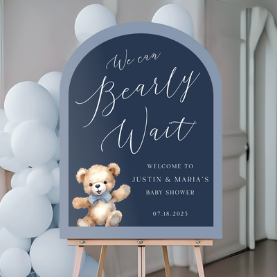 We Can Bearly Wait Baby Shower Sign