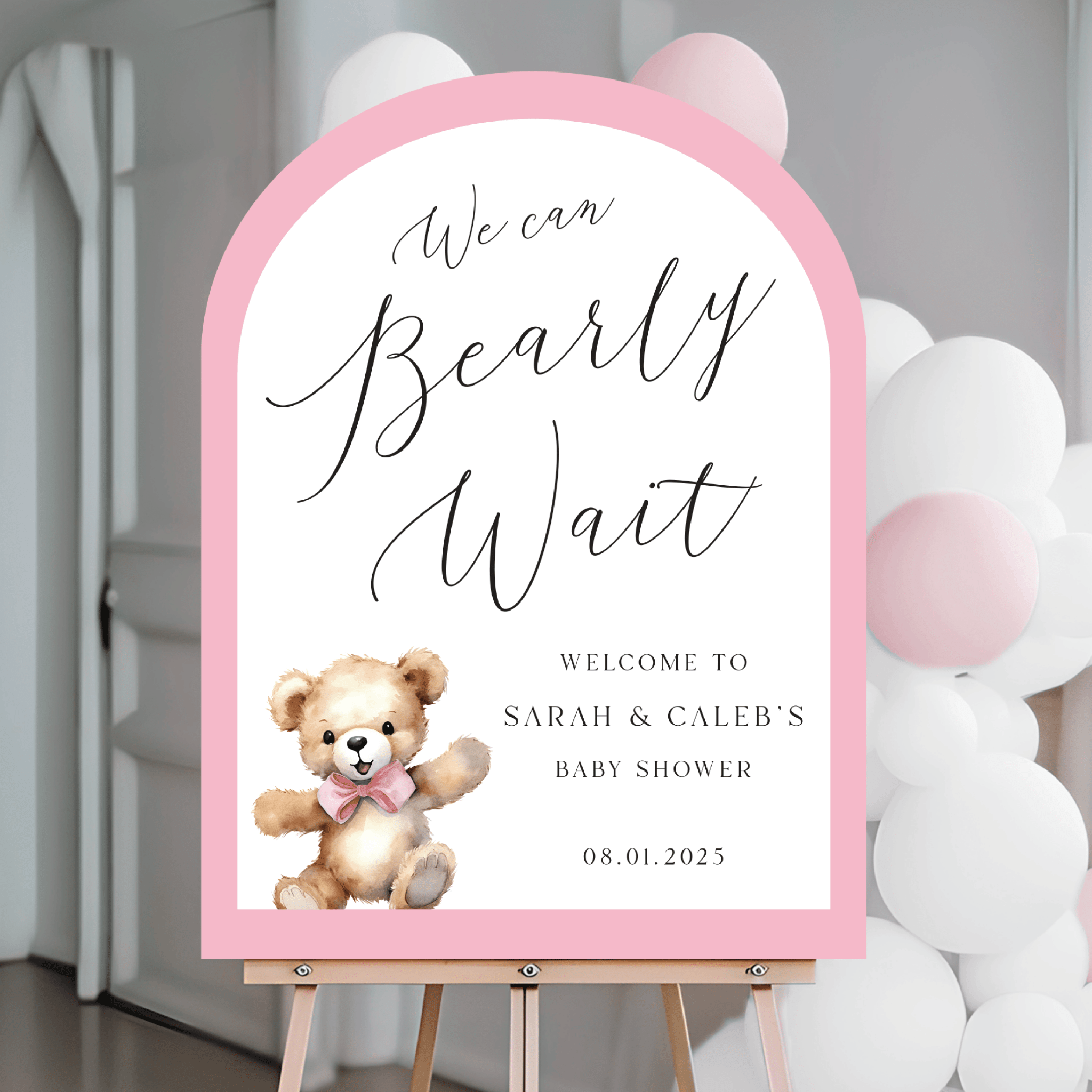 We Can Bearly Wait Baby Shower Sign - Welcome Sign