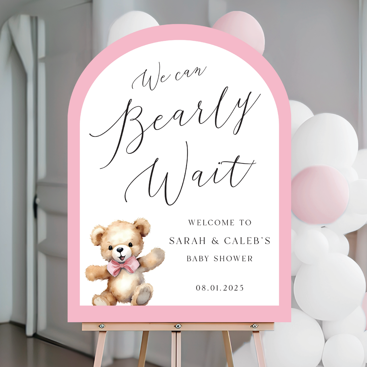 We Can Bearly Wait Baby Shower Sign