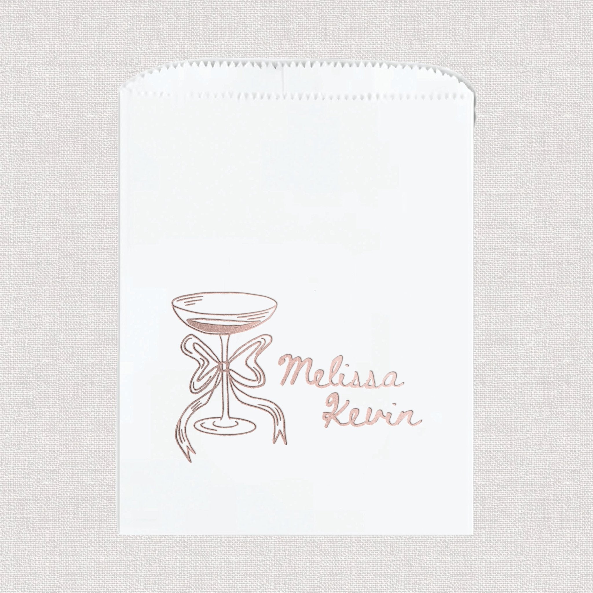 Personalized Foil Wedding Treat Bags