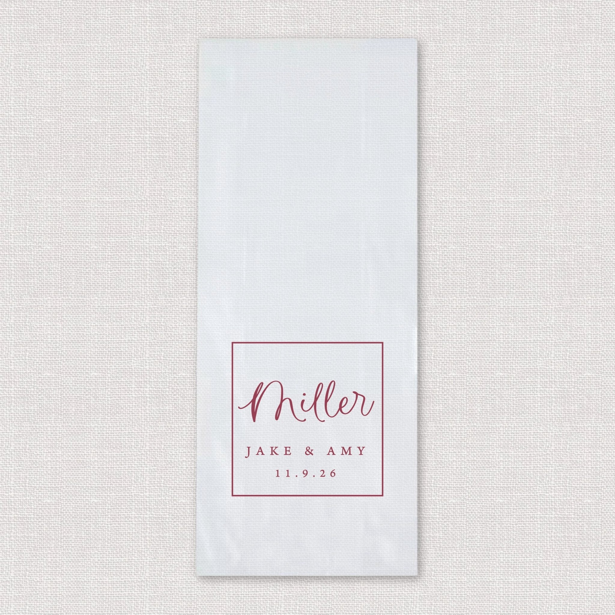 Square Monogram Personalized Wedding Cellophane Bags