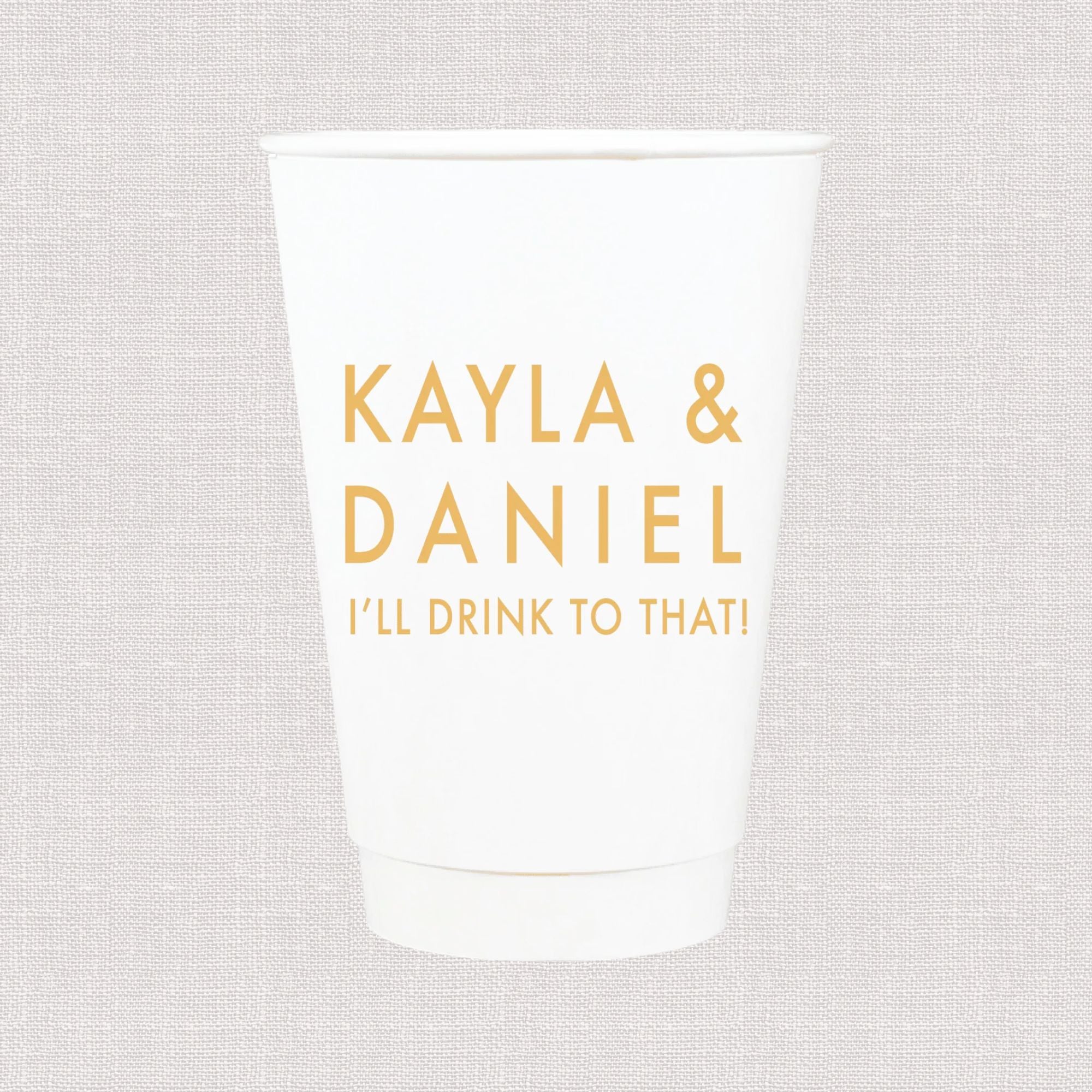 Custom Monogram Personalized Wedding Paper Cups