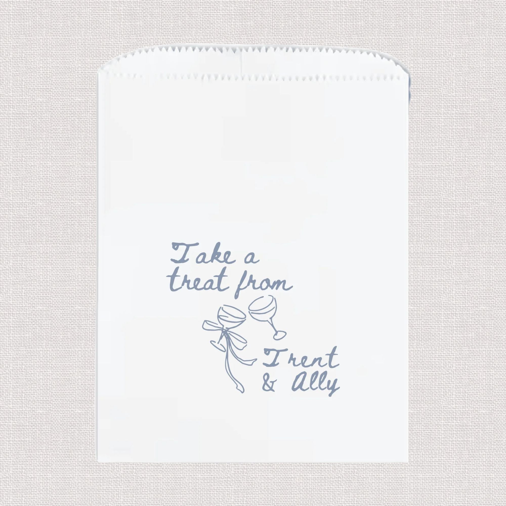Take A Treat Wedding Favor Treat Bag