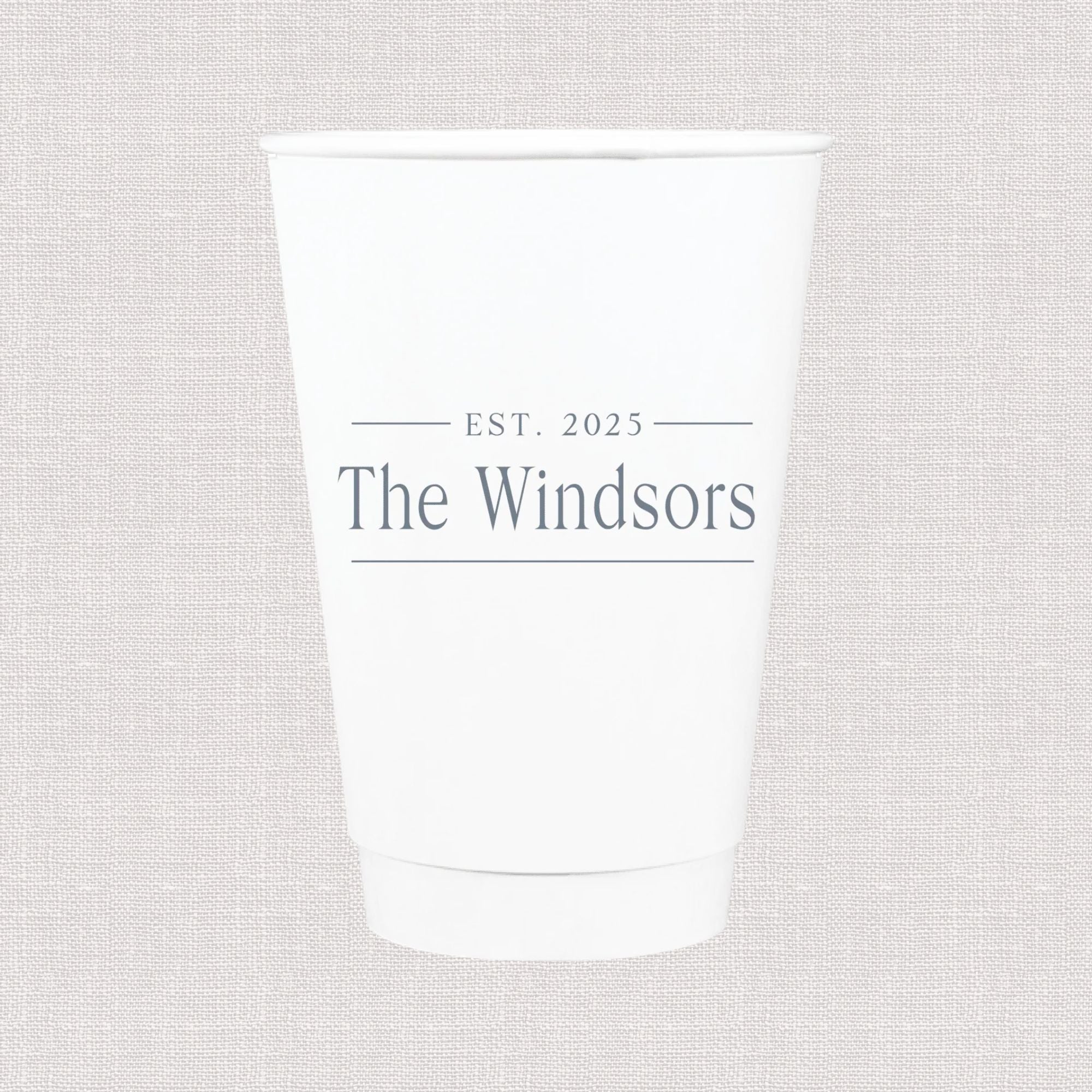 Custom Monogram Personalized Wedding Paper Cups