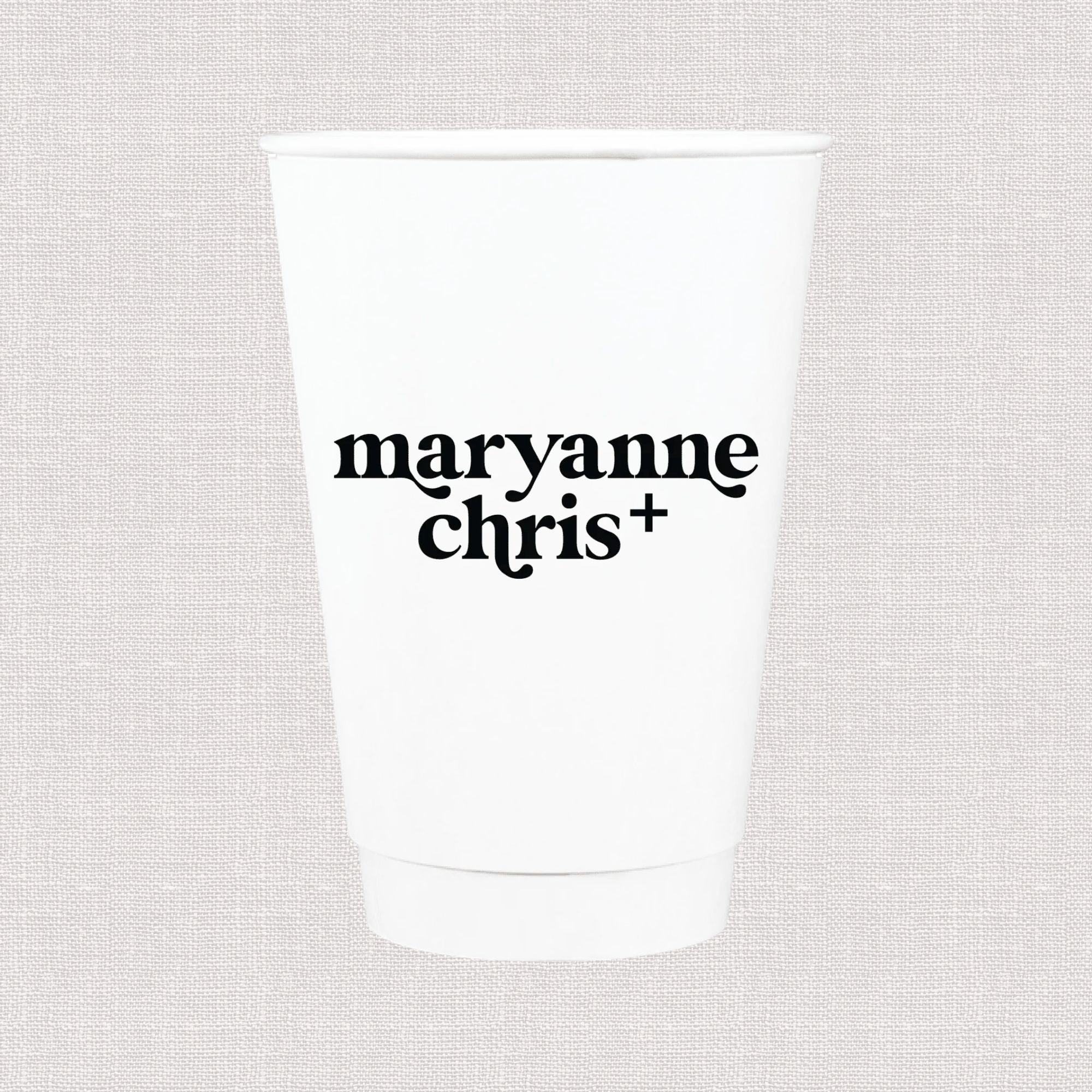 Custom Monogram Personalized Wedding Paper Cups
