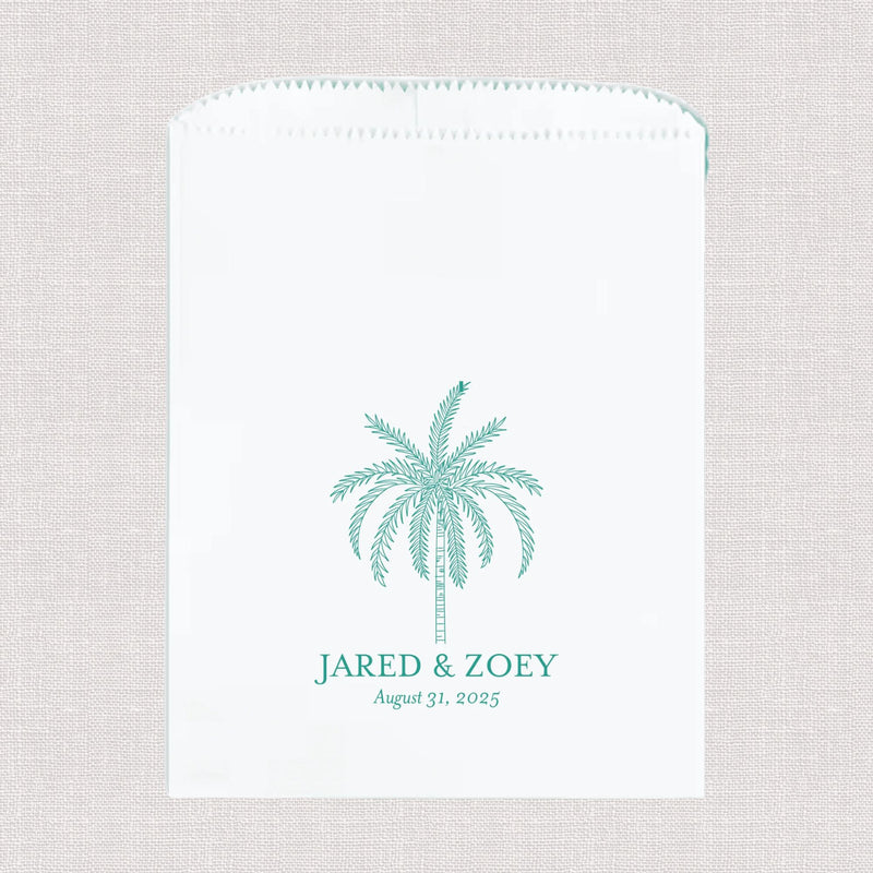 Palm Tree Personalized Favor Treat Bag