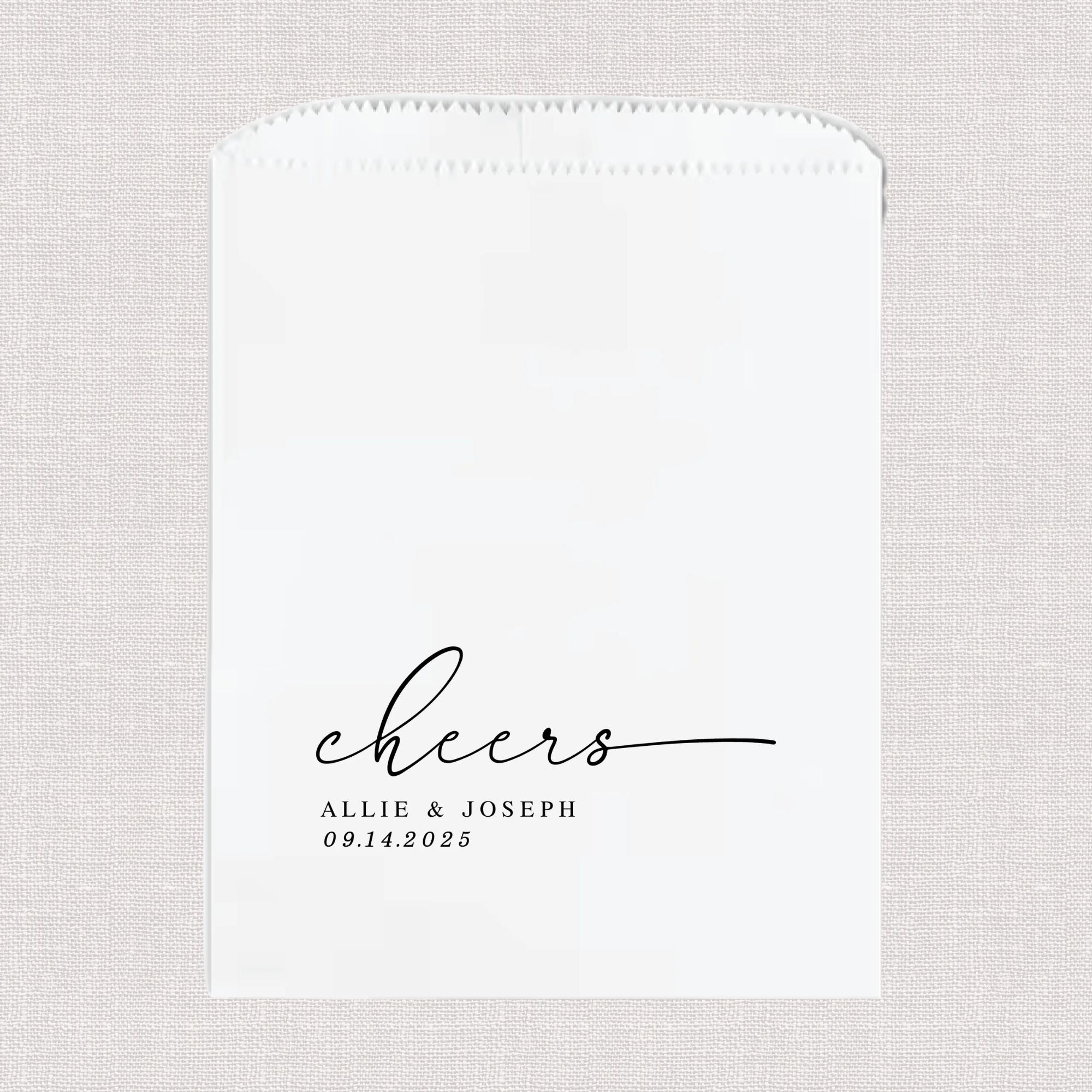 Cheers Wedding Favor Treat Bag
