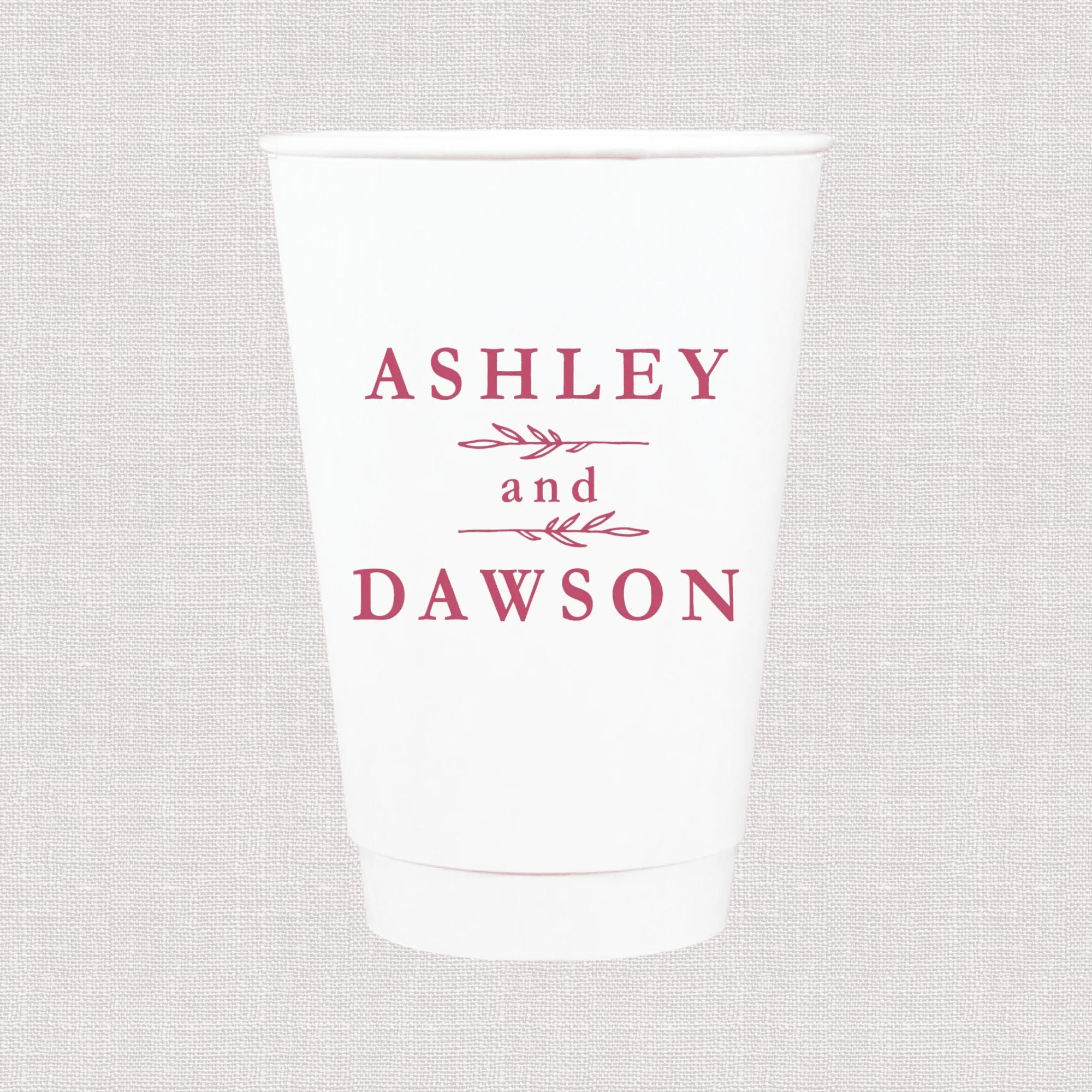 Custom Monogram Personalized Wedding Paper Cups